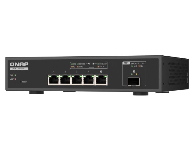 QNAP představil pětiportový „Lite-managed“ switch QSW-L3205-1C4T