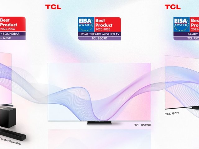 Společnost TCL získává pět prestižních ocenění EISA 2025-2026: velké úhlopříčky a QD-Mini LED technologie excelují