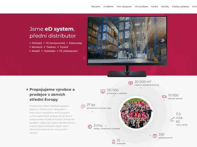 Distributor eD system představil nové internetové stránky