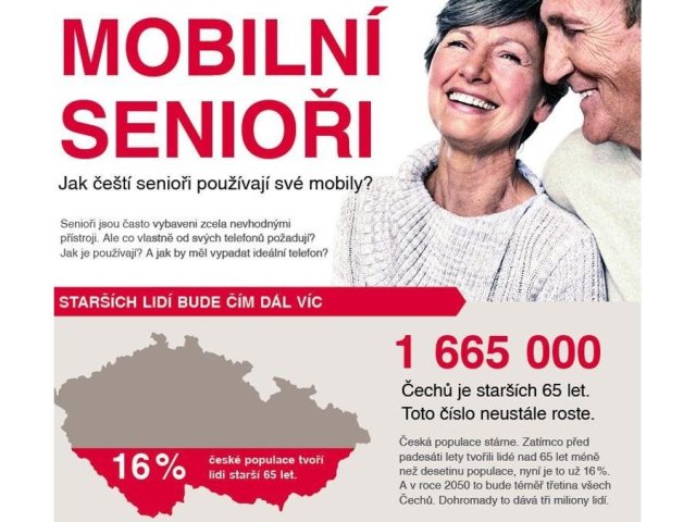 Inforgrafika: Čeští senioři chtějí kvalitní mobil