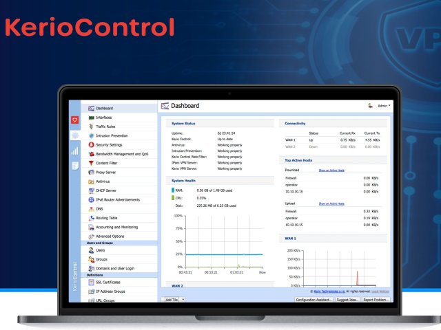 GFI KerioControl 9.5 přináší integraci VPN technologií a silnější ochranu proti zero day útokům