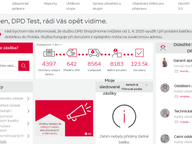 DPD díky portálu myDPD for business zjednoduší proces doručování pro firemní zákazníky