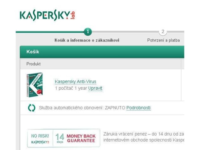 Kaspersky Lab v ČR s vlastním e-shopem