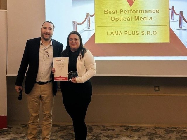 Lama Plus je nejlepším distributorem Verbatimu v oblasti optických médií za rok 2024