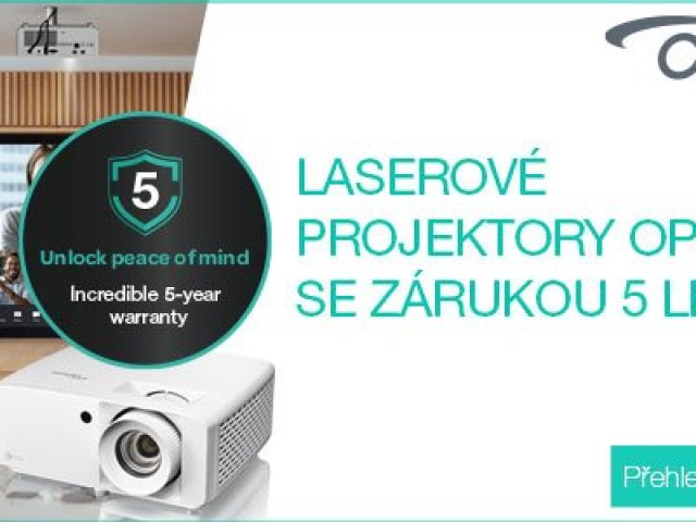 5 let záruka na laserové projektory