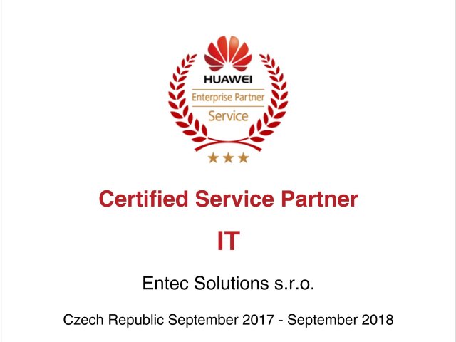 Entec Solutions zvýšila svůj status u Huawei