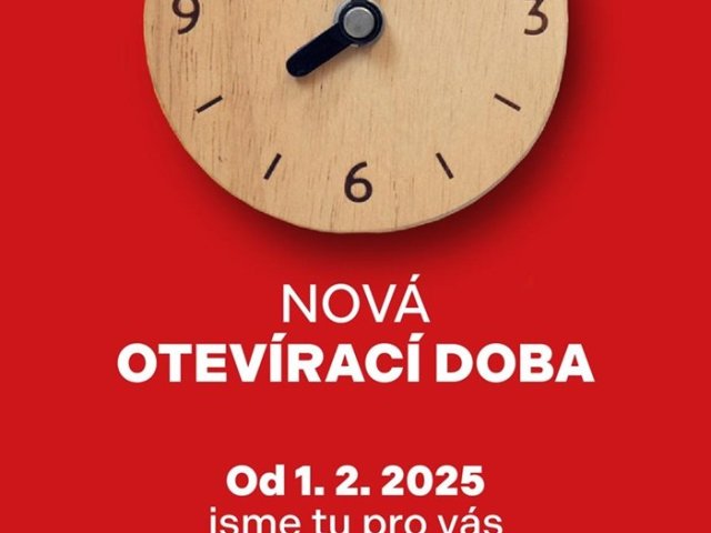 Měníme otevírací dobu