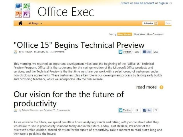 Informace o Office 15 v pravidelných dávkách