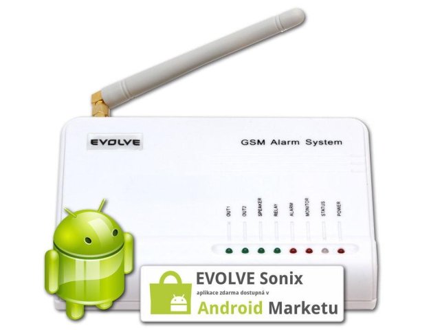 Alarm Evolve Sonix s aplikací pro Android
