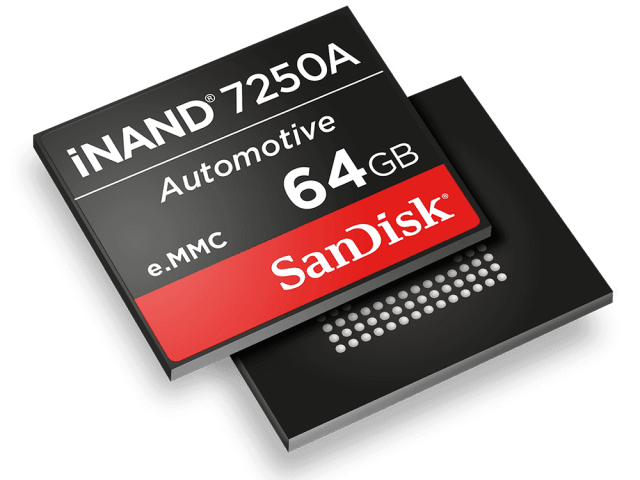 Western Digital uvádí úložiště iNAND 7250A SanDisk určené pro rostoucí potřeby automobilového průmyslu