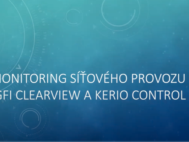 Záznam webináře GFI: Monitoring síťového provozu s GFI ClearView a KerioControl