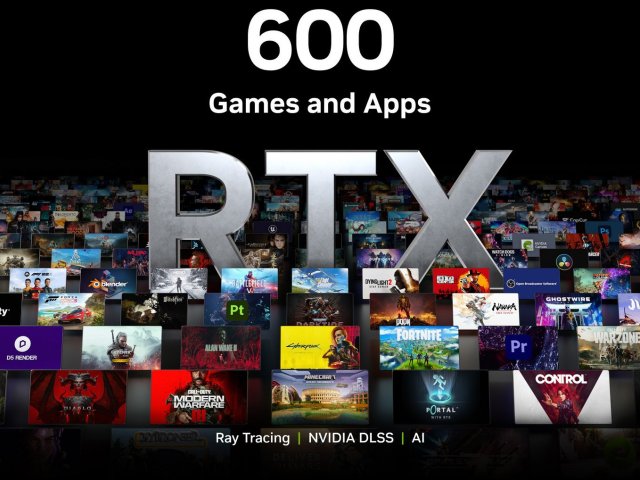 NVIDIA překonala metu 600 her s podporou RTX a představila řadu novinek