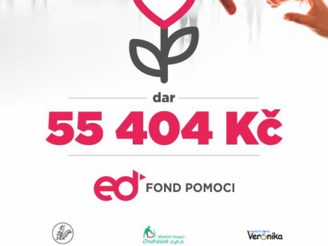 eD´ system Czech daroval přes 55 000 korun na dobročinnost