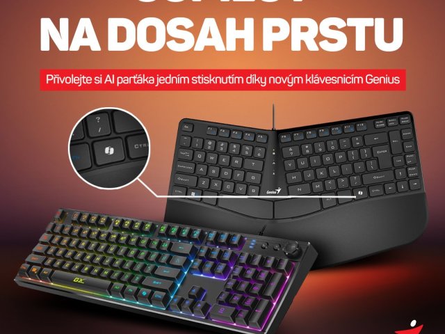 Genius uvedl na trh nové klávesnice s tlačítkem Copilot