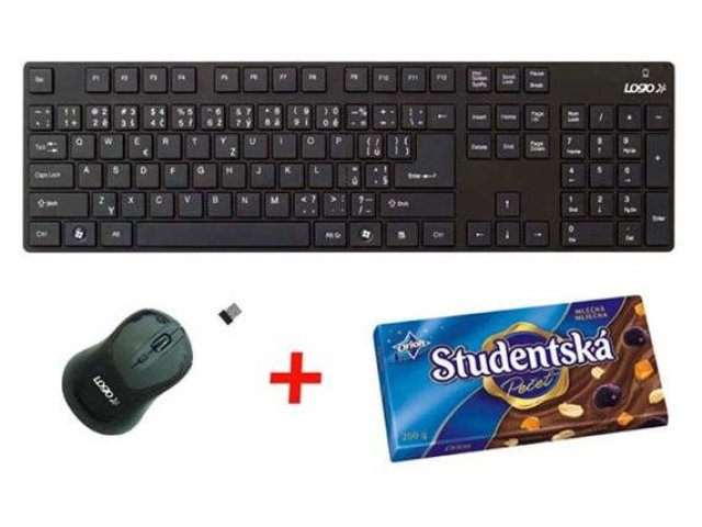 Klávesnice + myš = Logo čokoláda