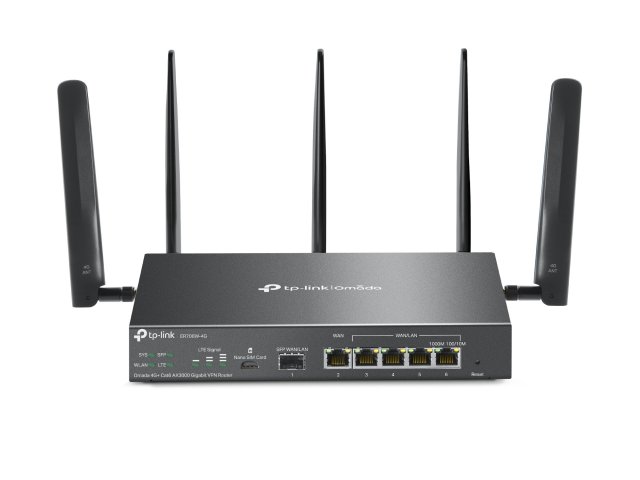 TP-Link Omada ER706W-4G: Gigabitový AX3000 VPN router pro 4G+ síť kdykoliv a kdekoliv