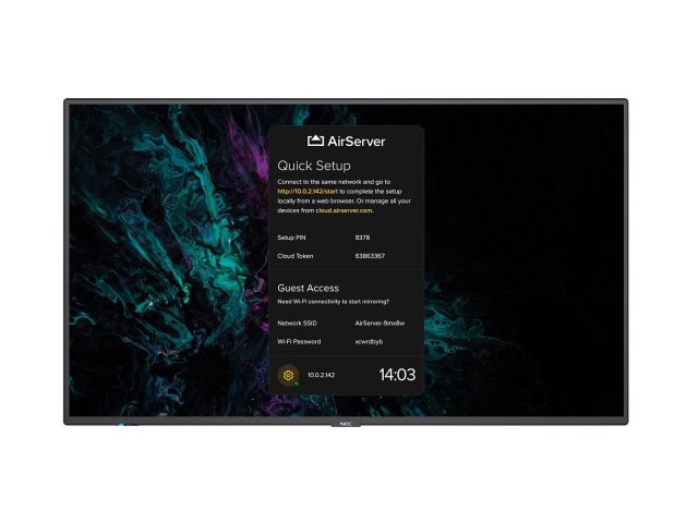 Velkoformátový displej střední třídy NEC MultiSync M981 nabídne zrcadlení obrazovky AirServer