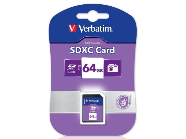 Verbatim SecureDigital XC s kapacitou 64 GB