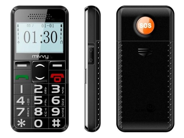 Mivvy 112d: telefon pro seniory s UV lampou