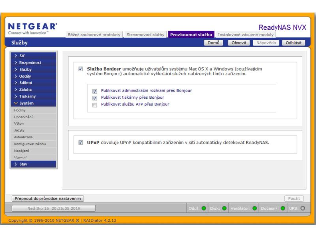 Netgear ReadyNAS v češtině