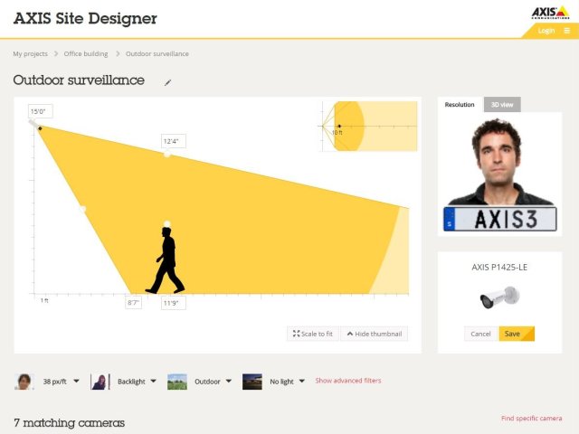 Axis Site Designer pomůže s výběrem produktů a návrhem řešení