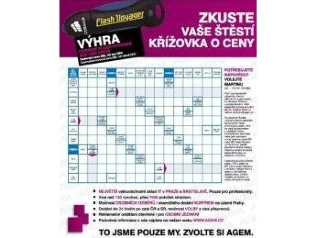 Křížovka o ceny s AGEM.cz