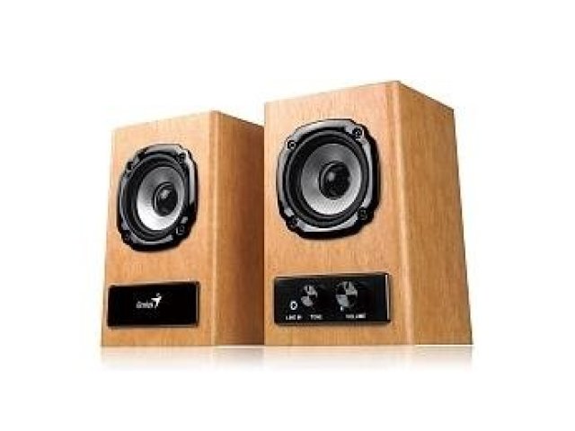 Dřevěné reproduktory pro notebook nebo stolní počítač