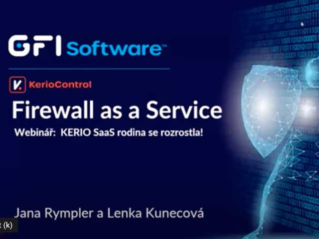 Záznam webináře GFI: KERIO SaaS rodina se rozrostla!