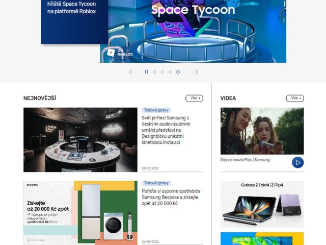 Samsung spustil zpravodajský portál Samsung Newsroom Česká republika