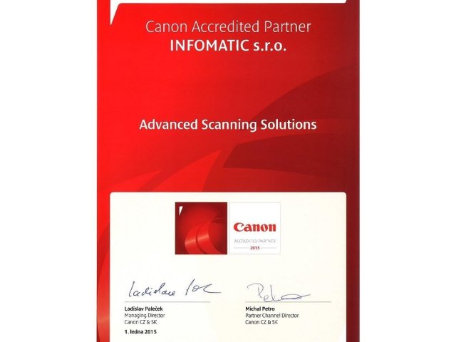 Infomatic se stal akreditovaným partnerem společnosti Canon