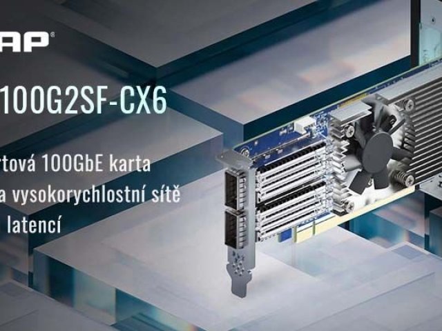 Qnap představil dvouportovou 100GbE „síťovku“ s propustností 200 Gb/s