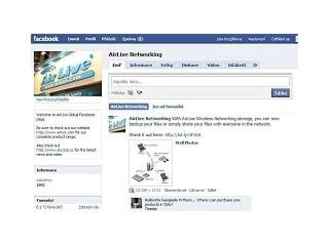 Fandové výrobků Airlive vzhůru na sociální sítě