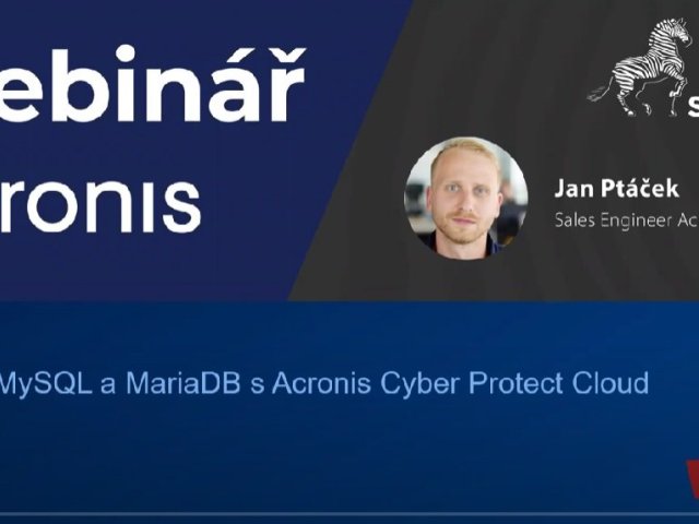 Záznam webináře Acronis: zálohování MySQL a MariaDB