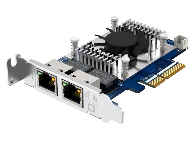 QNAP představil pětirychlostní síťovou kartu se dvěma 10GbE porty a s nízkou spotřebou
