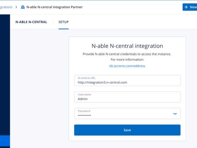 Acronis Cyber Protect Cloud nyní integrován s nástroji N-able 