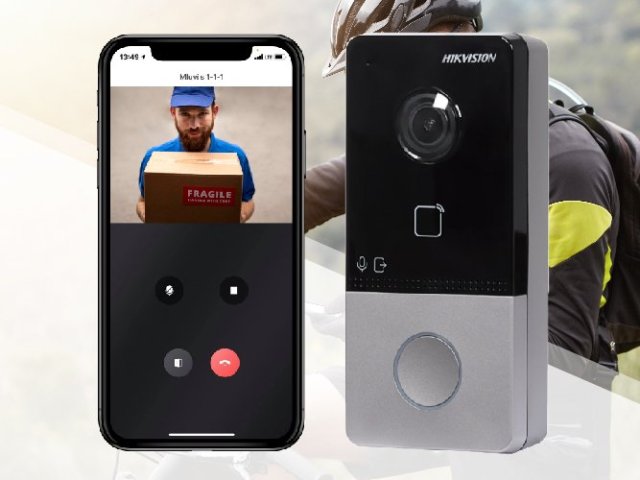 Odpovídejte na zvonění do objektu, ať jste kdekoliv díky chytrému IP Interkomu Hikvision.