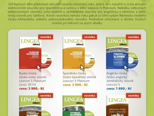 Lingea - novinky 2014