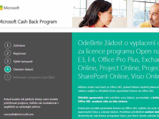 Zpětný rabat za Office 365