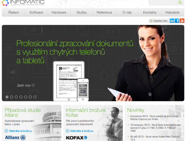 Nové webové stránky INFOMATIC