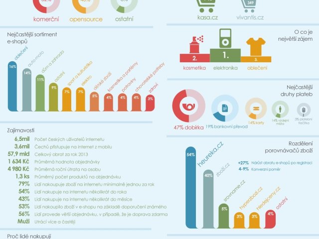 Infografika: Internetové nákupy v ČR v roce 2013