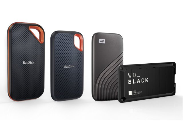 WD: 4TB SSD SanDisk Extreme, WB Black a My Passport