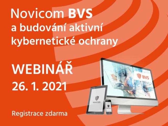 Novicom zve na zdarma webinář BVS a budování aktivní kybernetické ochrany