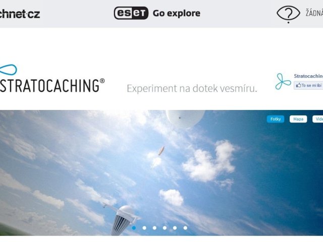 ESET hlavním partnerem projektu Stratocaching, který míří do vesmíru