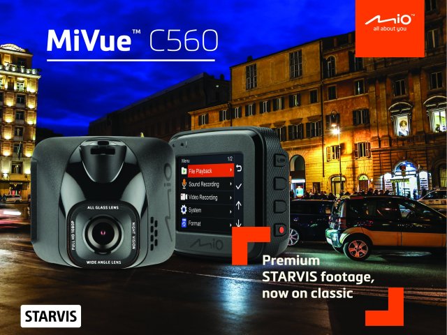 Autokamera Mio MiVue C560 - výjimečný obraz  i za špatných světelných podmínek