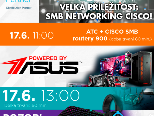 ATC živé vysílání pro Cisco a Asus