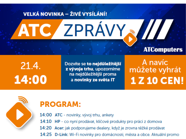 Zveme vás na 2. živé vysílání ATC zpráv