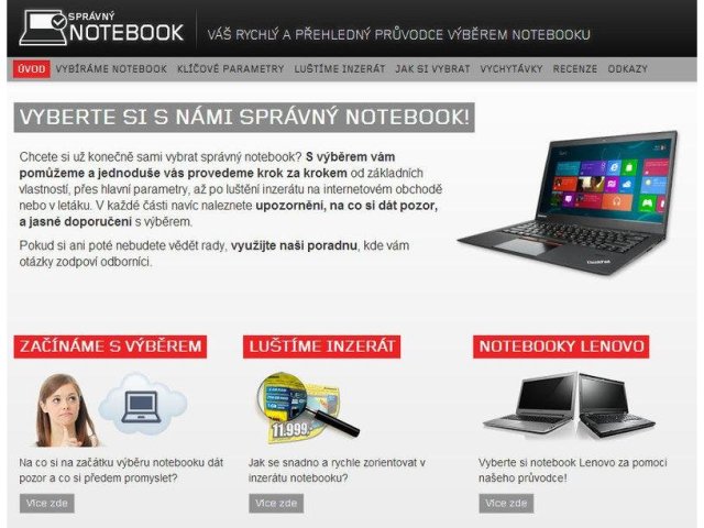 Lenovo radí uživatelům při výběru notebooku