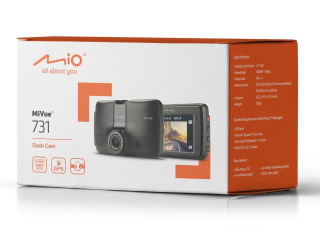 Autokamera MiVue 731 GPS s funkcí radarů, kvalitním natáčením a upozorněním před nehodou v akci!