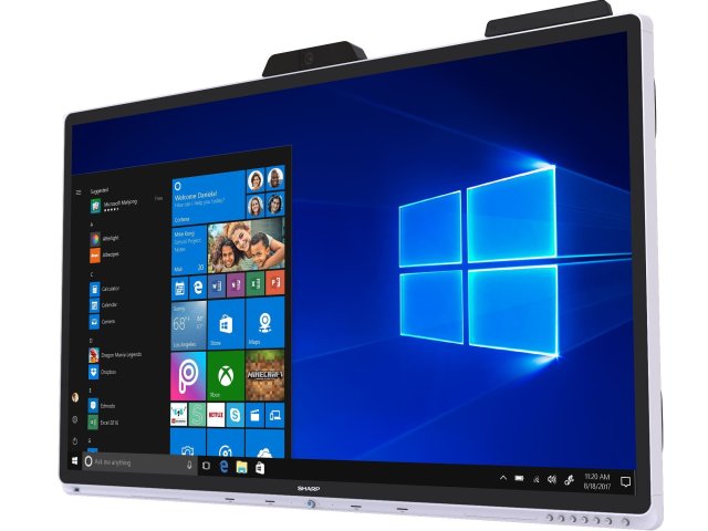 Sharp Windows collaboration display s certifikací Skype for Business