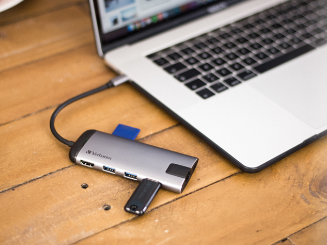 USB-C rozbočovače a adaptéry Verbatim